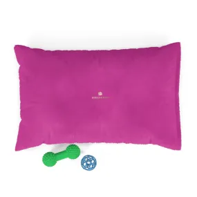 Hot Pink Pet Bed, Solid Color Machine-Washable Pet Pillow With Zippers-Printed in USA