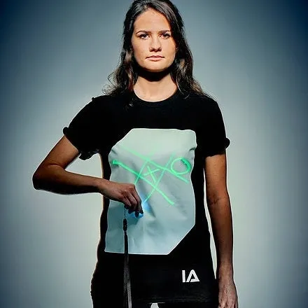 Illuminated Apparel T-Shirt - Black - Super Green Glow