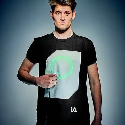 Illuminated Apparel T-Shirt - Black - Super Green Glow