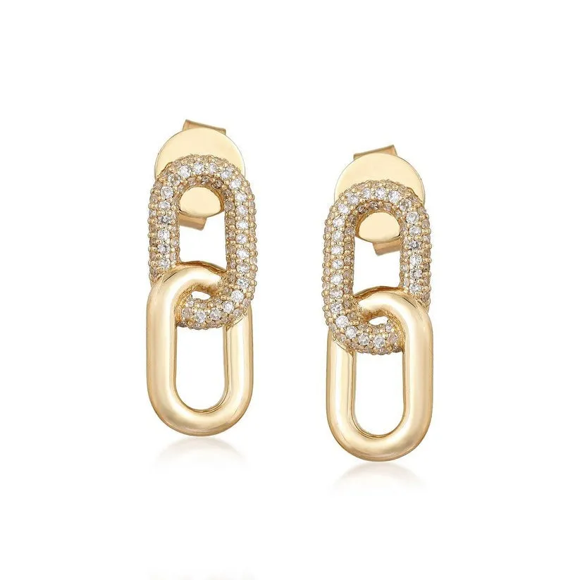 Illuminated Grace Diamond Drop Earrings