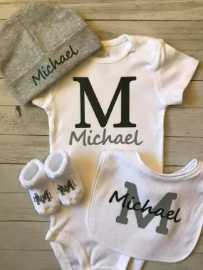 Initial and Name Personalized Gift Set