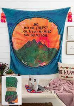 INTO THE FOREST TAPESTRY BLANKET