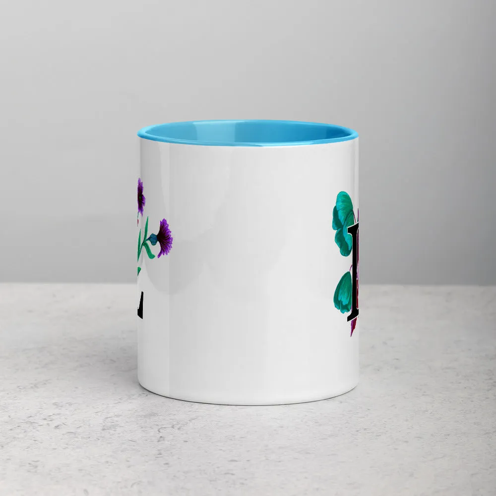 Letter L Floral Mug