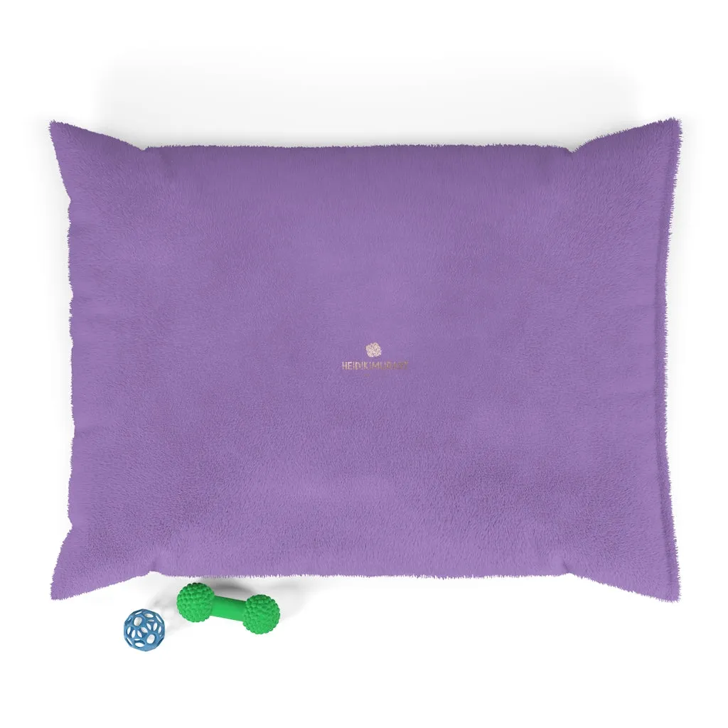 Light Purple Pet Bed, Solid Color Machine-Washable Pet Pillow With Zippers-Printed in USA