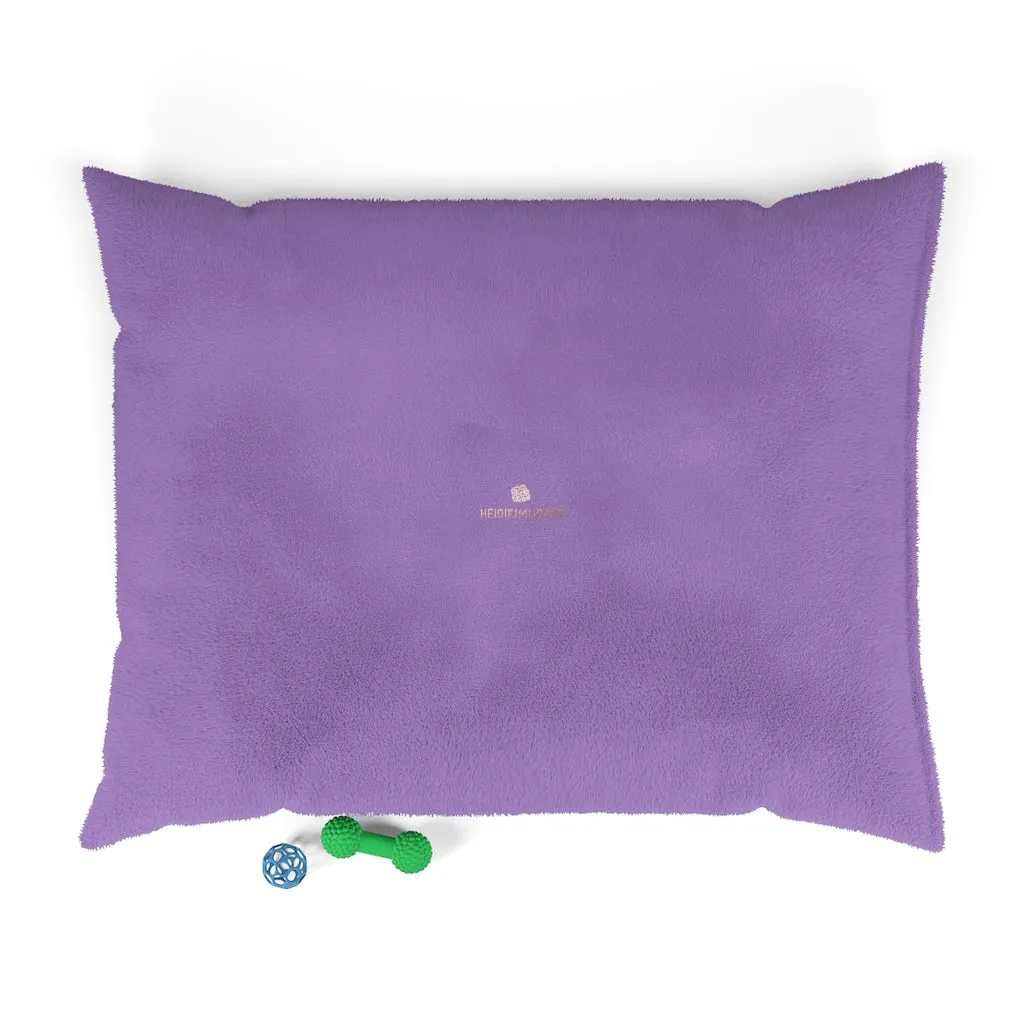 Light Purple Pet Bed, Solid Color Machine-Washable Pet Pillow With Zippers-Printed in USA