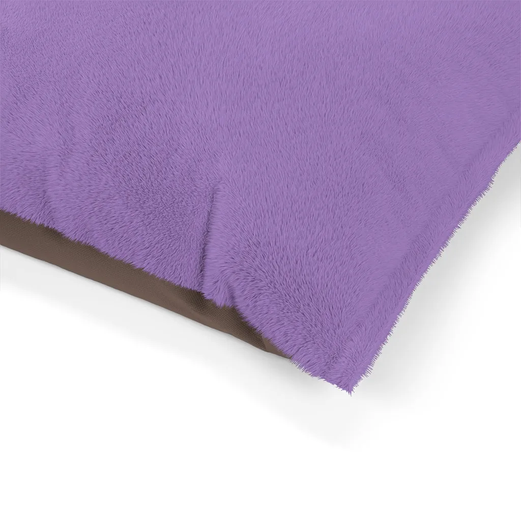 Light Purple Pet Bed, Solid Color Machine-Washable Pet Pillow With Zippers-Printed in USA
