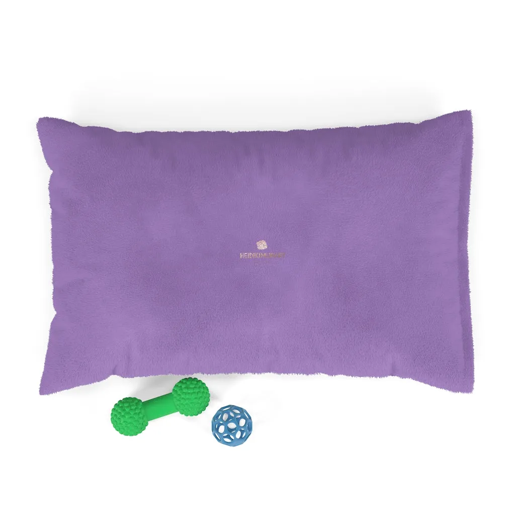 Light Purple Pet Bed, Solid Color Machine-Washable Pet Pillow With Zippers-Printed in USA