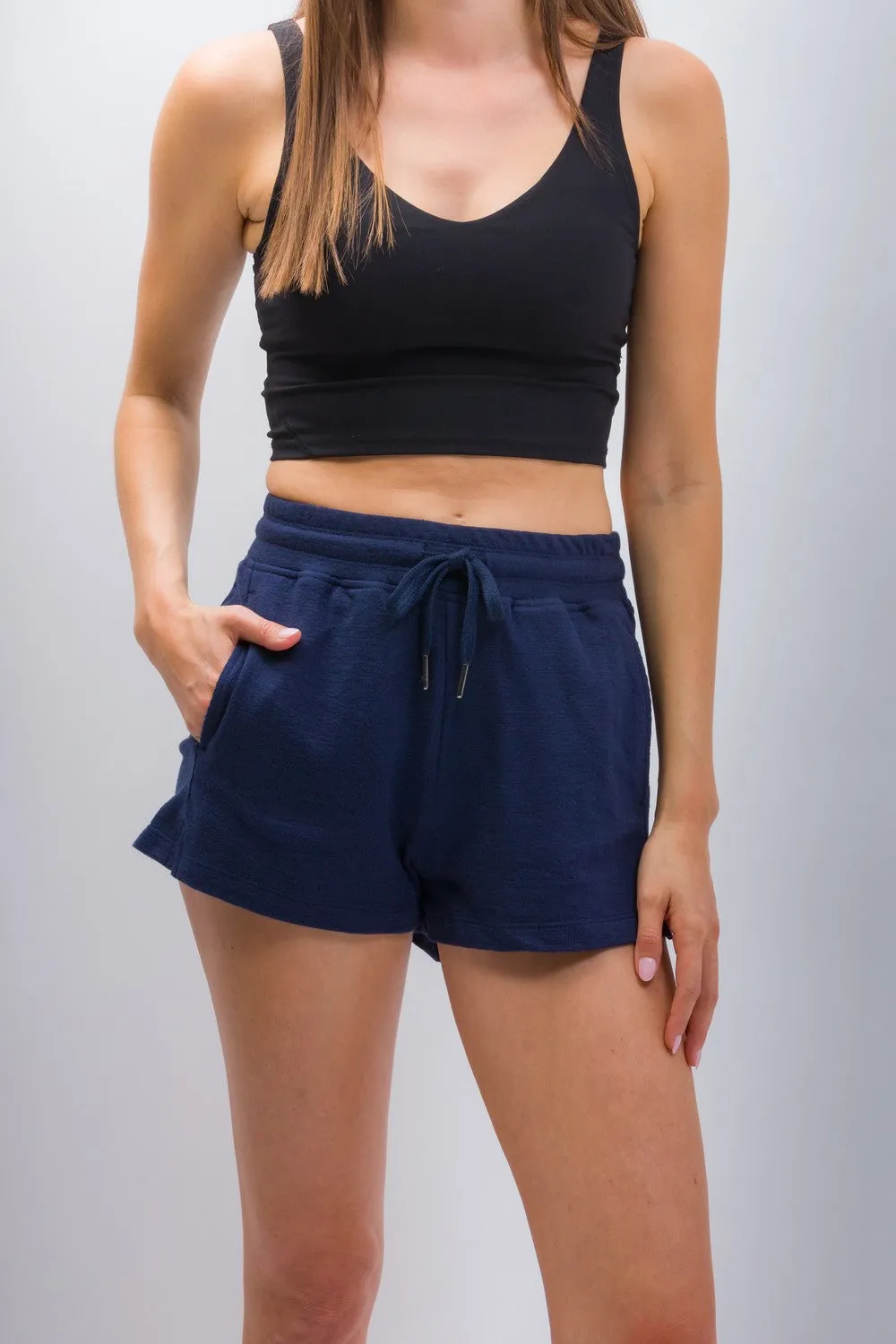 Lily | Women's Anti-Stain Textured Knit Shorts