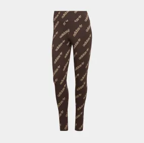 Logomania Leggings Womens Pants (Brown)