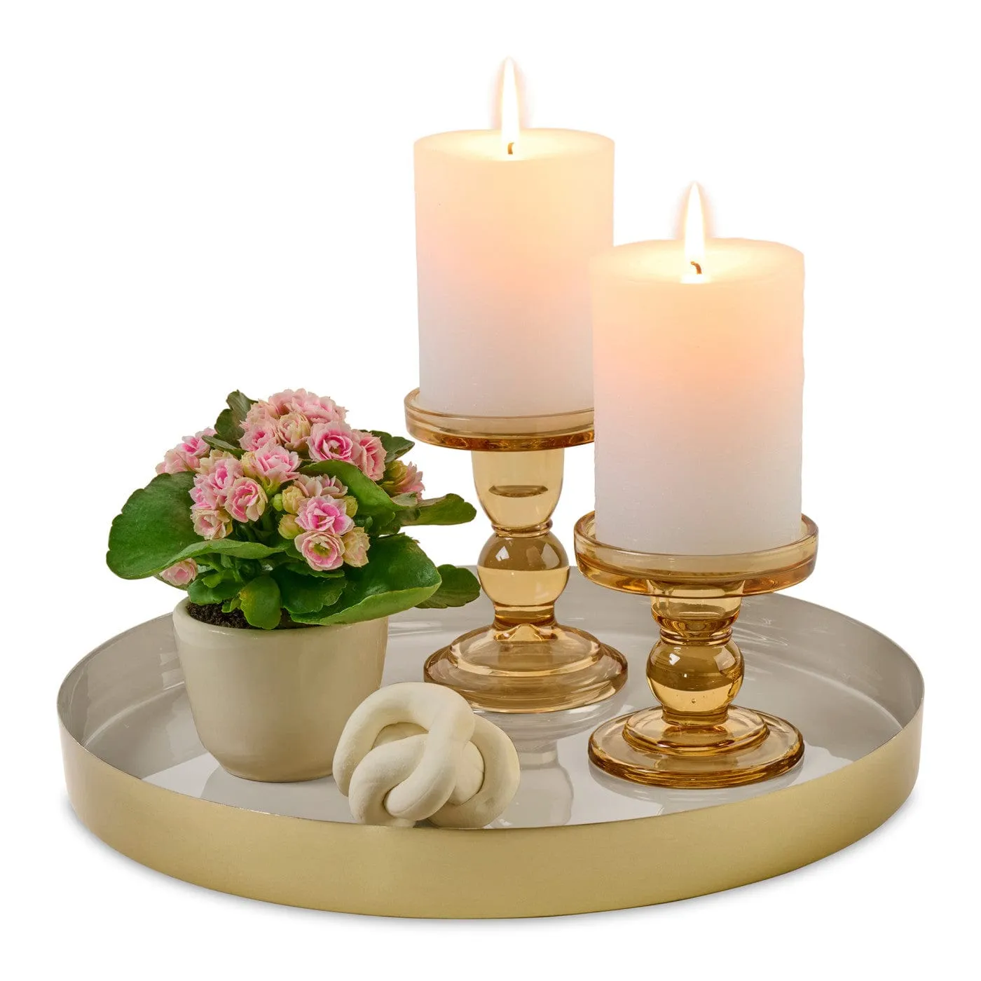 Luxe Round Enamel Tray
