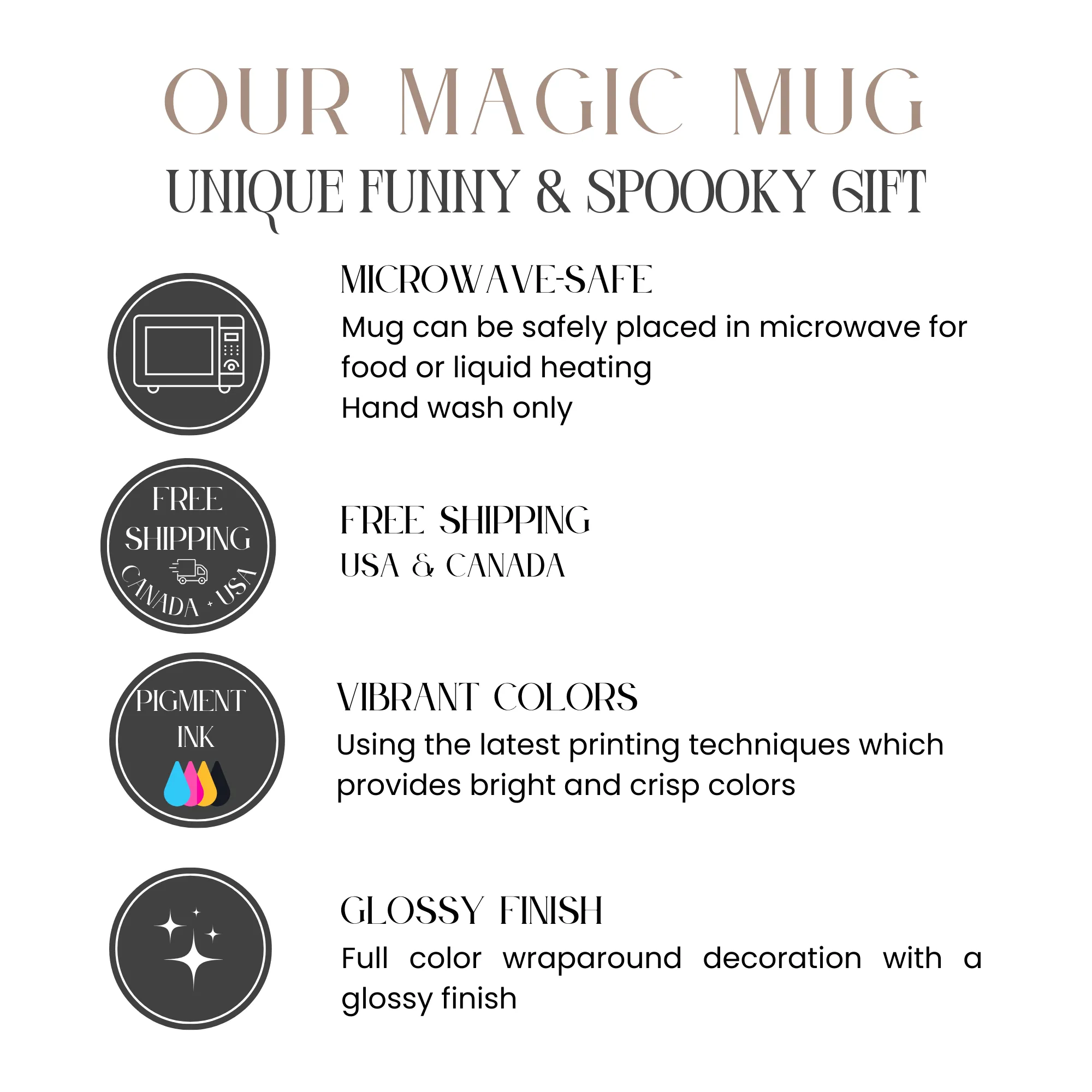 Magic Mug Cup, Spiritual Funny Ghost Design, No Wi-Fi Needed with the Afterlife, Sarcastic Halloween Décor, Heat Sensitive Gift Ghost Lovers