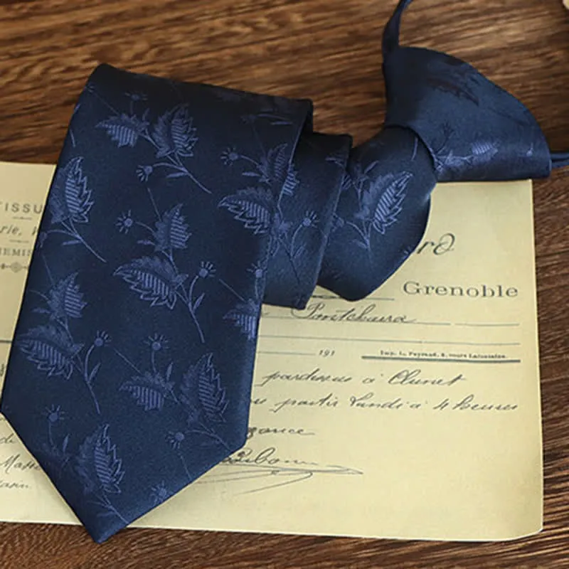 Men's Vintage Art Floral Pattern Necktie