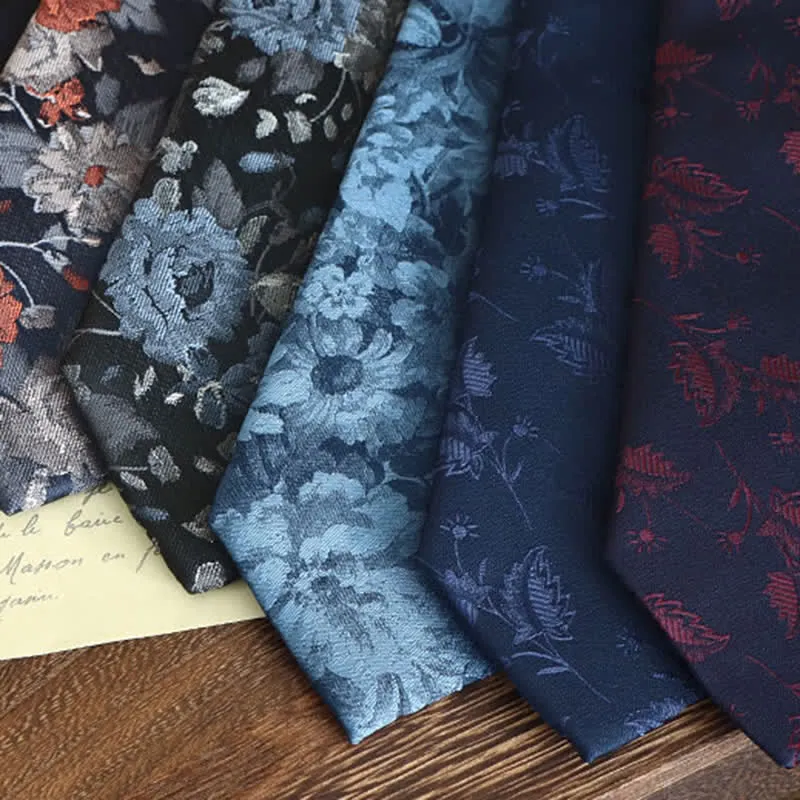 Men's Vintage Art Floral Pattern Necktie