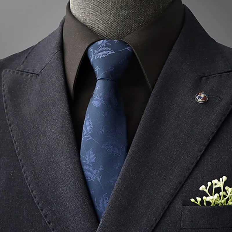 Men's Vintage Art Floral Pattern Necktie