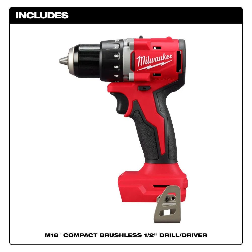 Milwaukee 3601-20 M18 18V 1/2" Compact Brushless Drill Driver - Bare Tool
