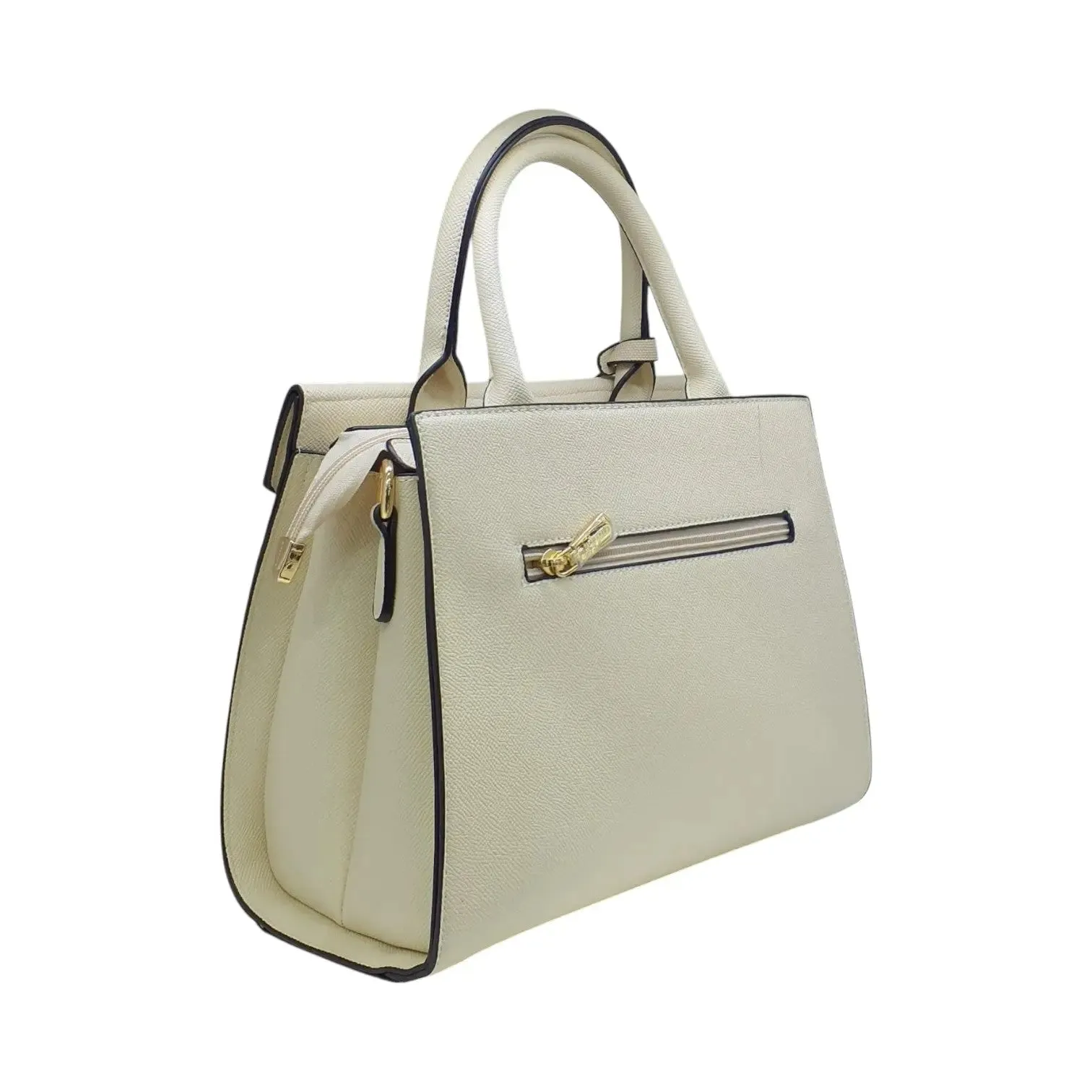 Miss Alita  Leather Handbag with Small Lock