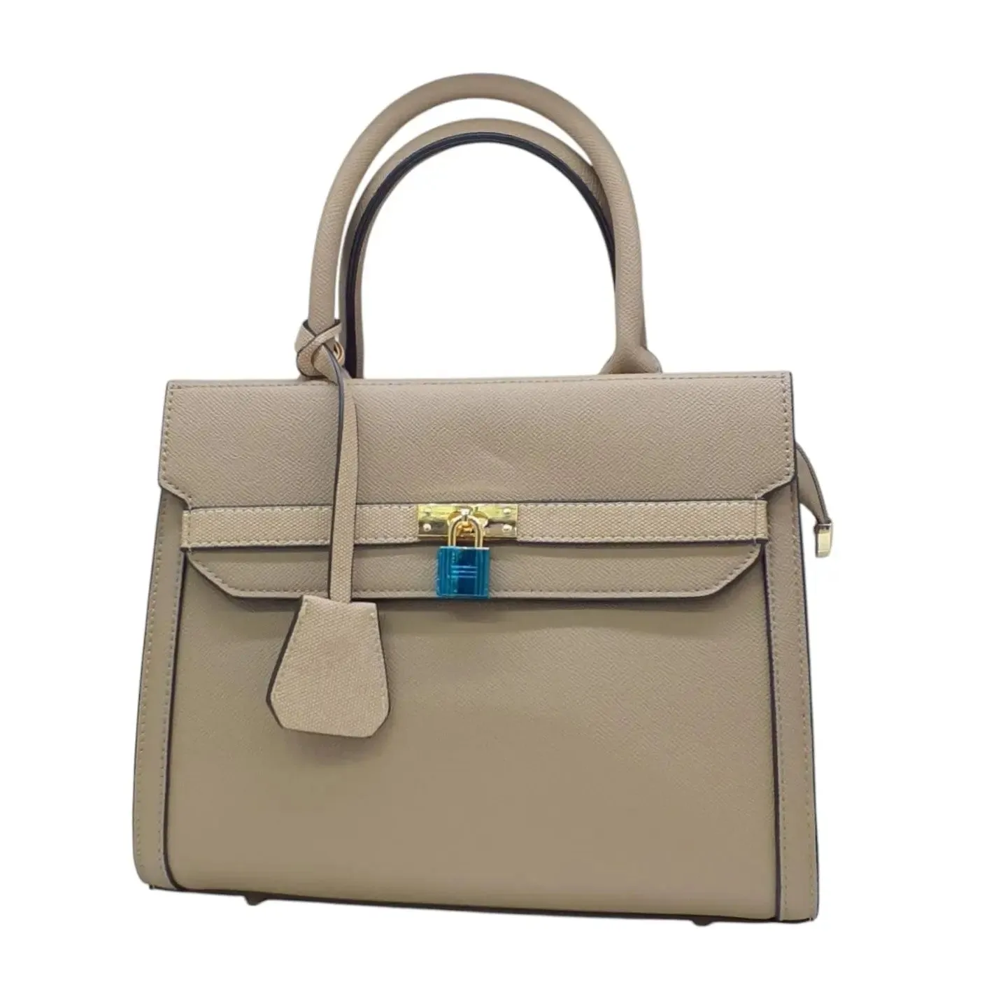 Miss Alita  Leather Handbag with Small Lock
