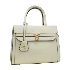 Miss Alita  Leather Handbag with Small Lock