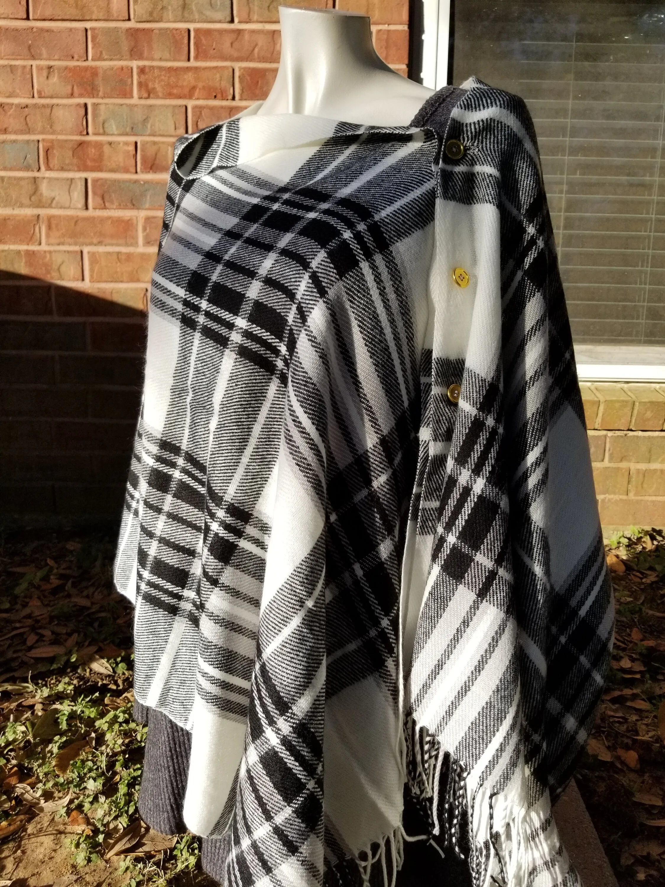 Monogram Flannel Shawl, Women's Accessories, Shawl, Plaid scarf, Winter Apparel,  Accessories, Fall Scarf Wrap, Ladies Shawl, Gift for her,