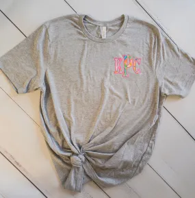 Monogram Market’s Monogram Tee, Appliquéd with Lilly Fabric