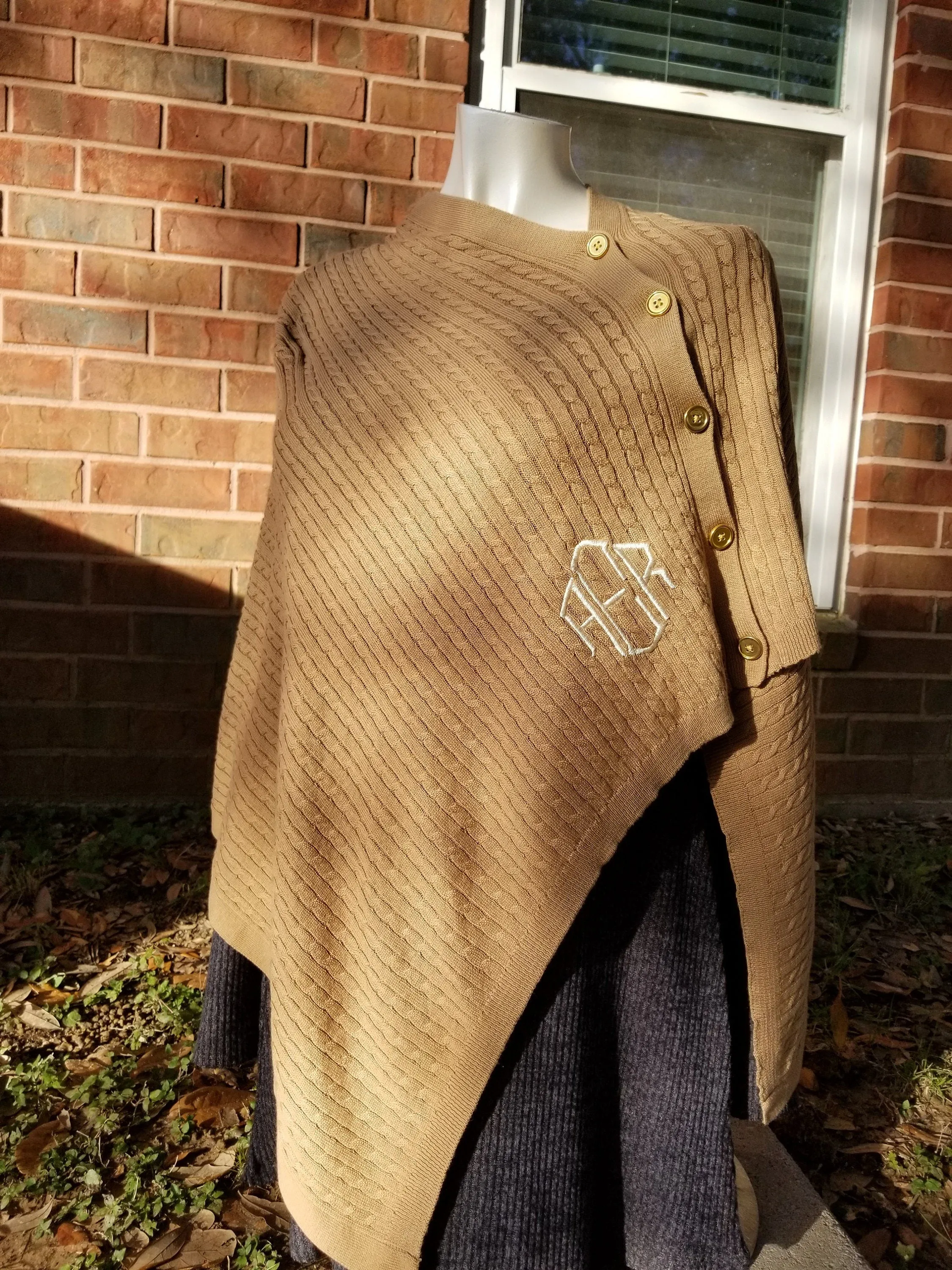 Monogram Shawl, Women's Accessories, Shawls, Winter Apparel, Custom scarf, Fall Scarf Wrap, Ladies Shawl, Gift for her, monogram scarf,