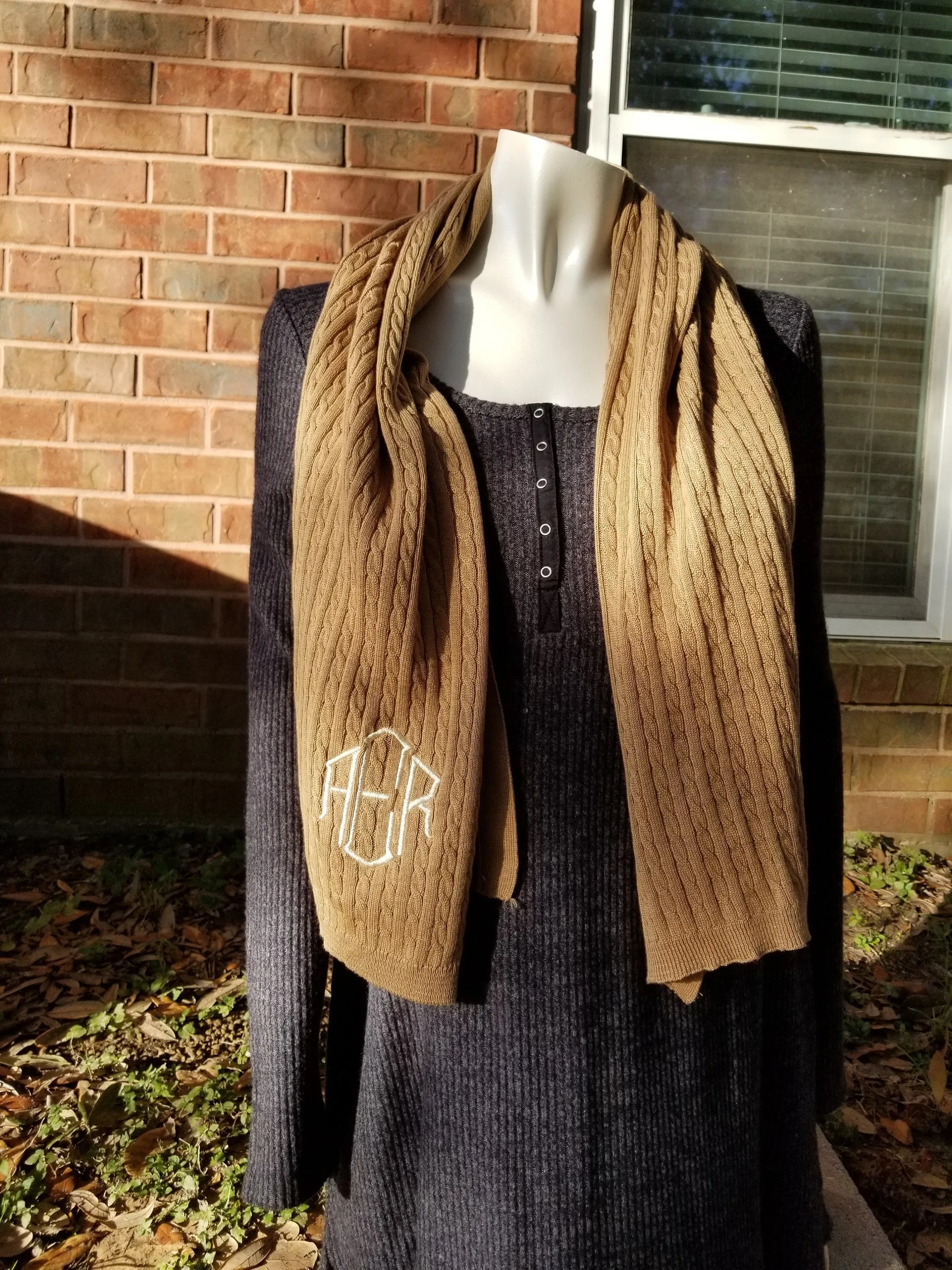 Monogram Shawl, Women's Accessories, Shawls, Winter Apparel, Custom scarf, Fall Scarf Wrap, Ladies Shawl, Gift for her, monogram scarf,
