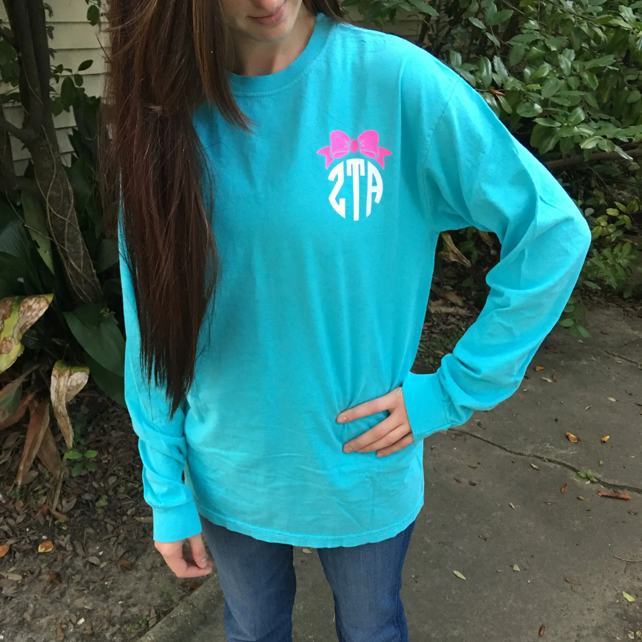 Monogrammed Comfort Colors Long Sleeve