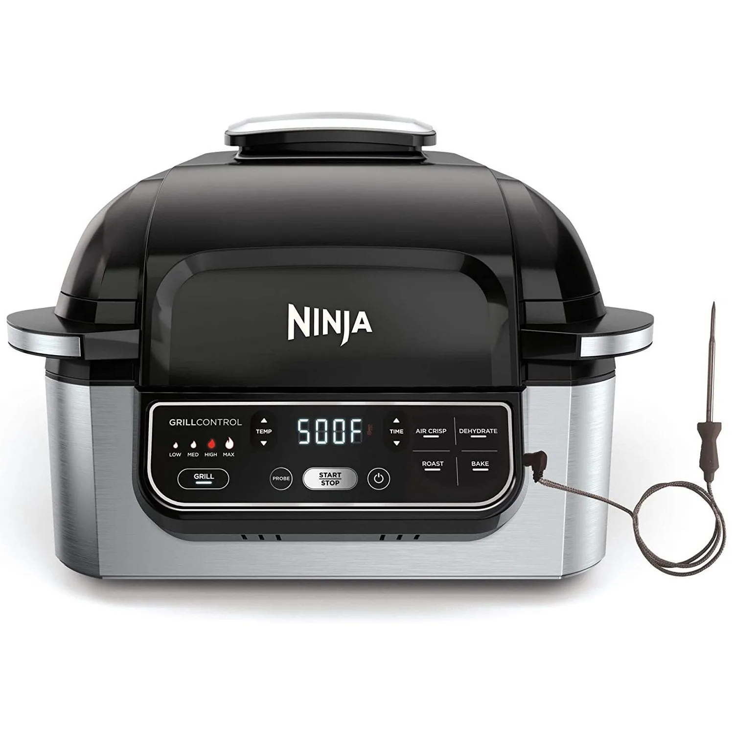 Ninja Foodi Pro 5-in-1 Integrated Smart Probe and Cyclonic Technology Indoor Grill (Refurbished)