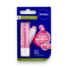 Nivea Soft Rose Caring Lip Balm 4.8g