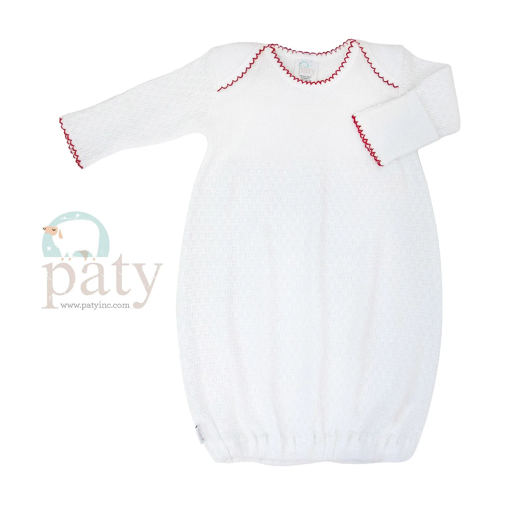 Paty Gown - White with trim