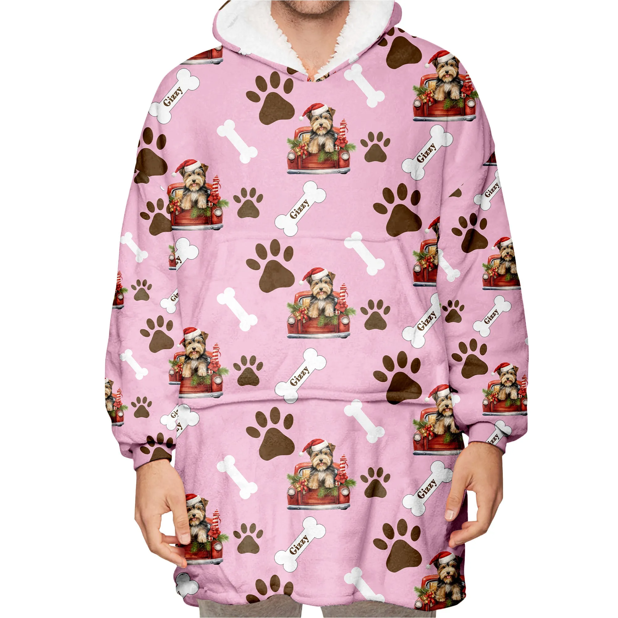 Personalized Dog Car Blanket Hoodie