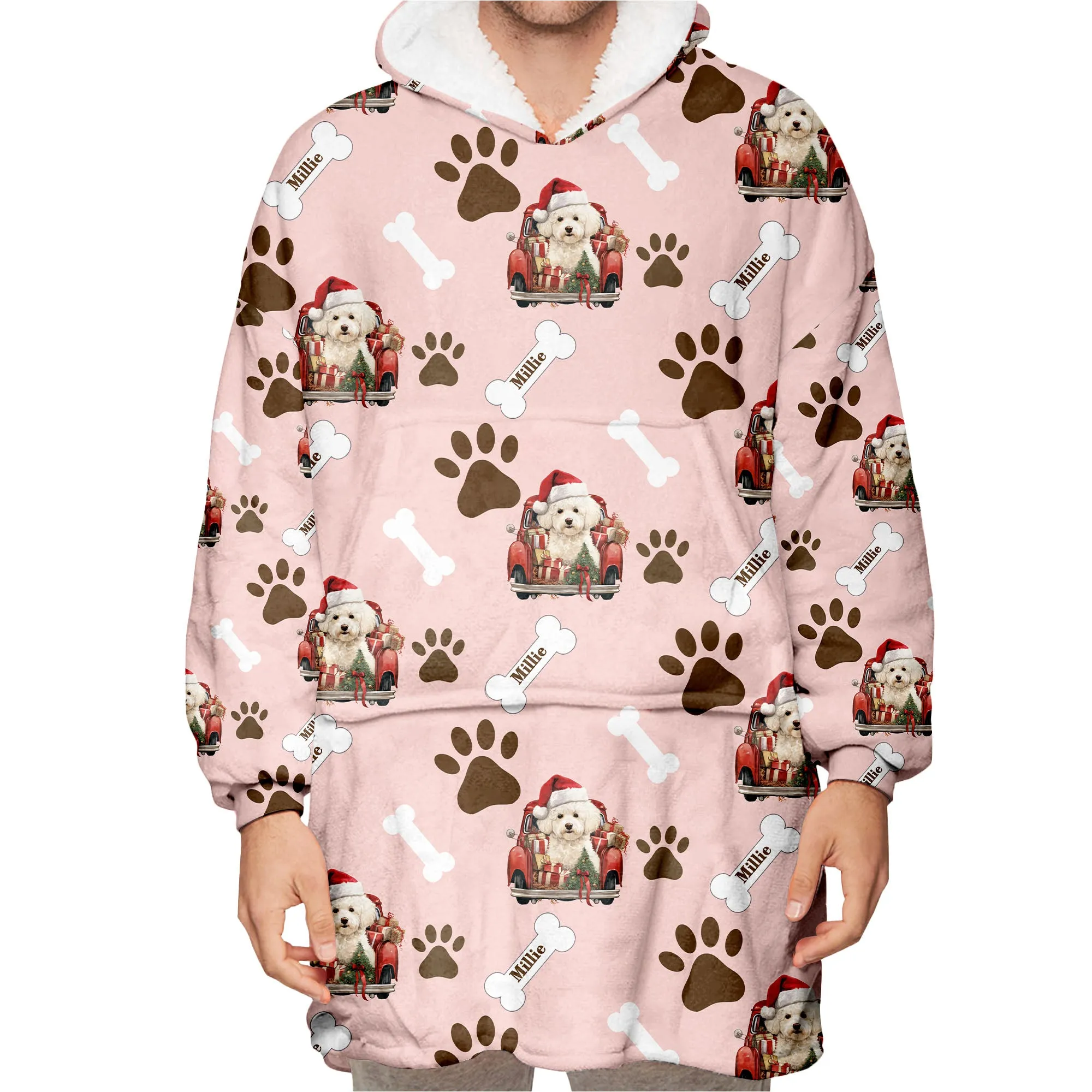 Personalized Dog Car Blanket Hoodie