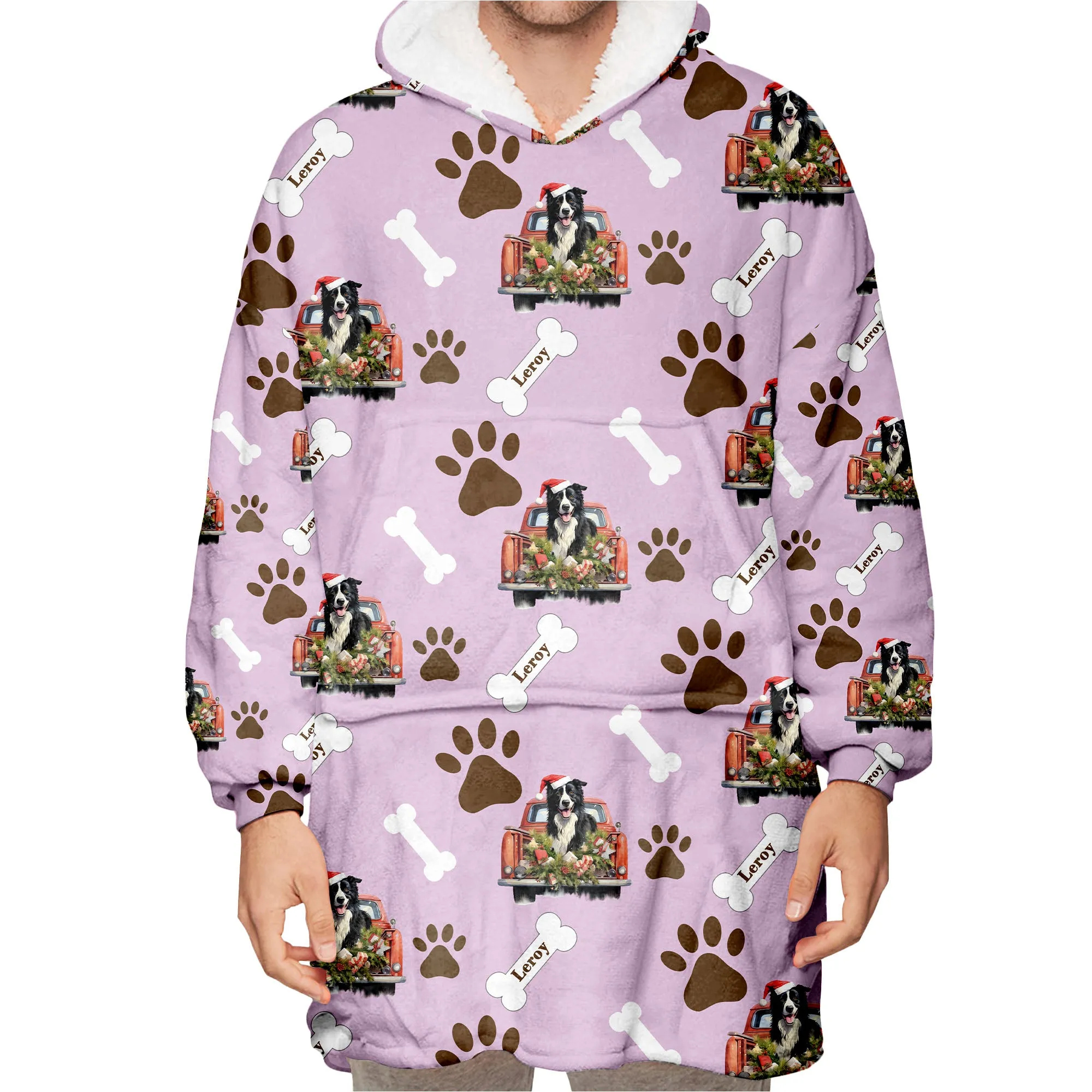 Personalized Dog Car Blanket Hoodie