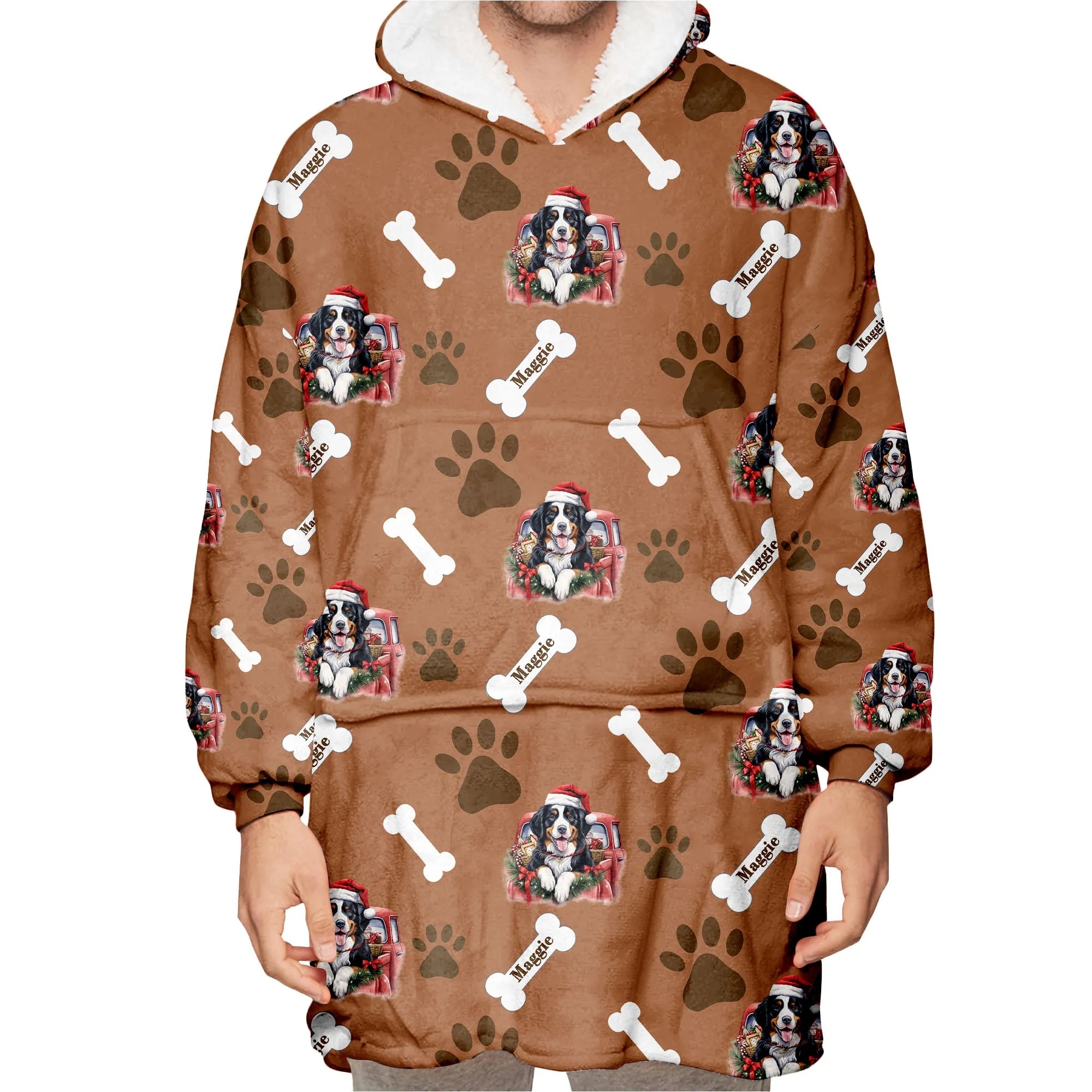 Personalized Dog Car Blanket Hoodie