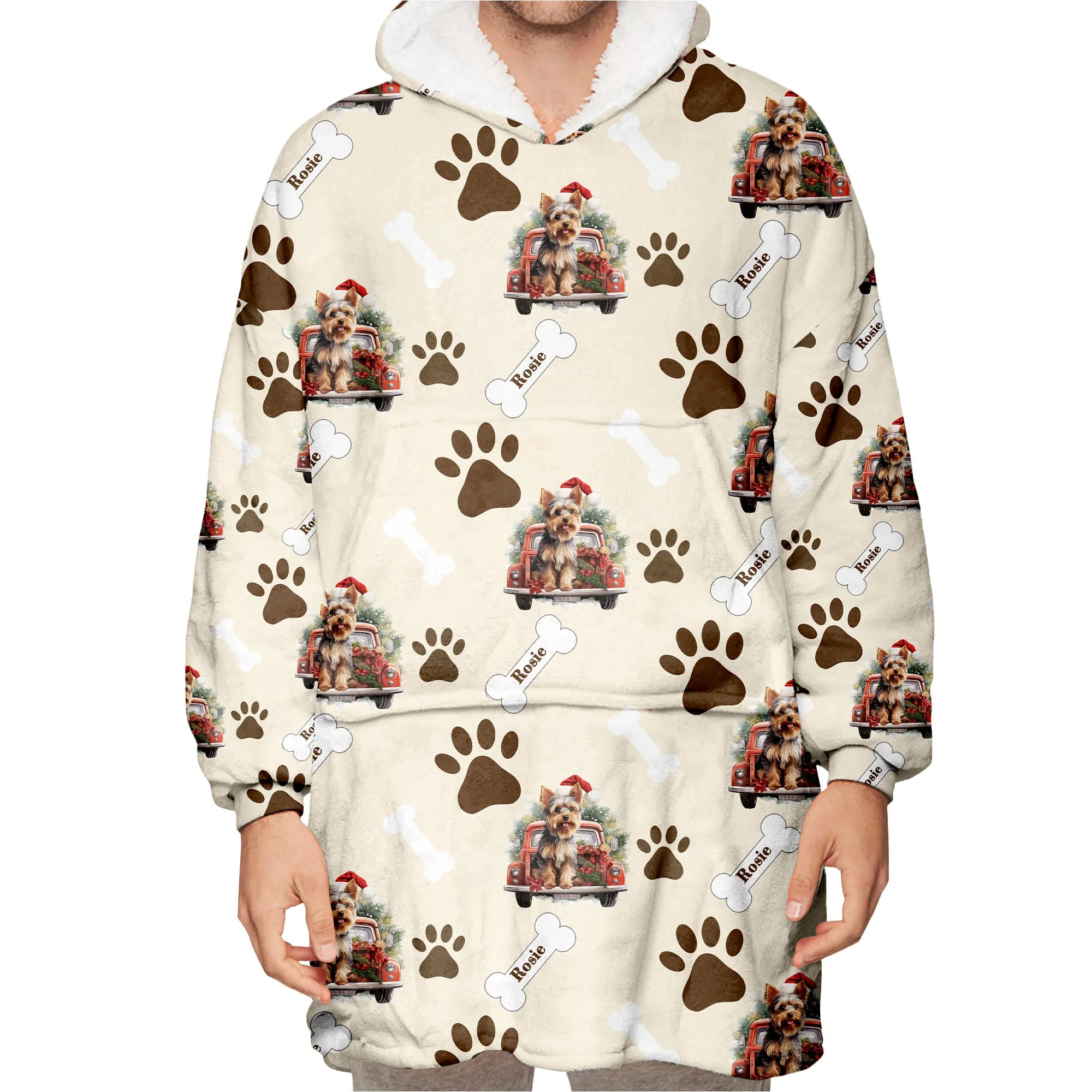 Personalized Dog Car Blanket Hoodie