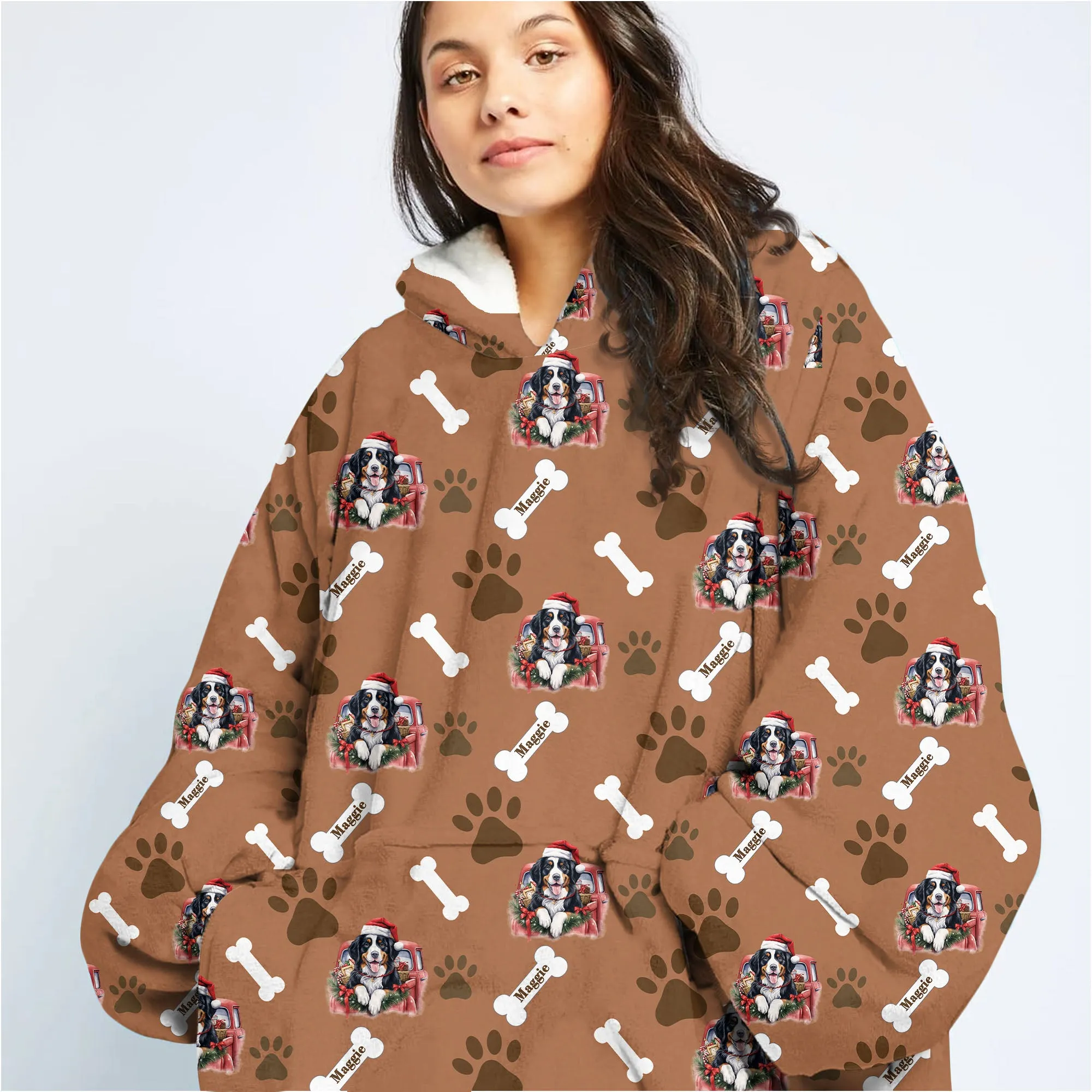 Personalized Dog Car Blanket Hoodie
