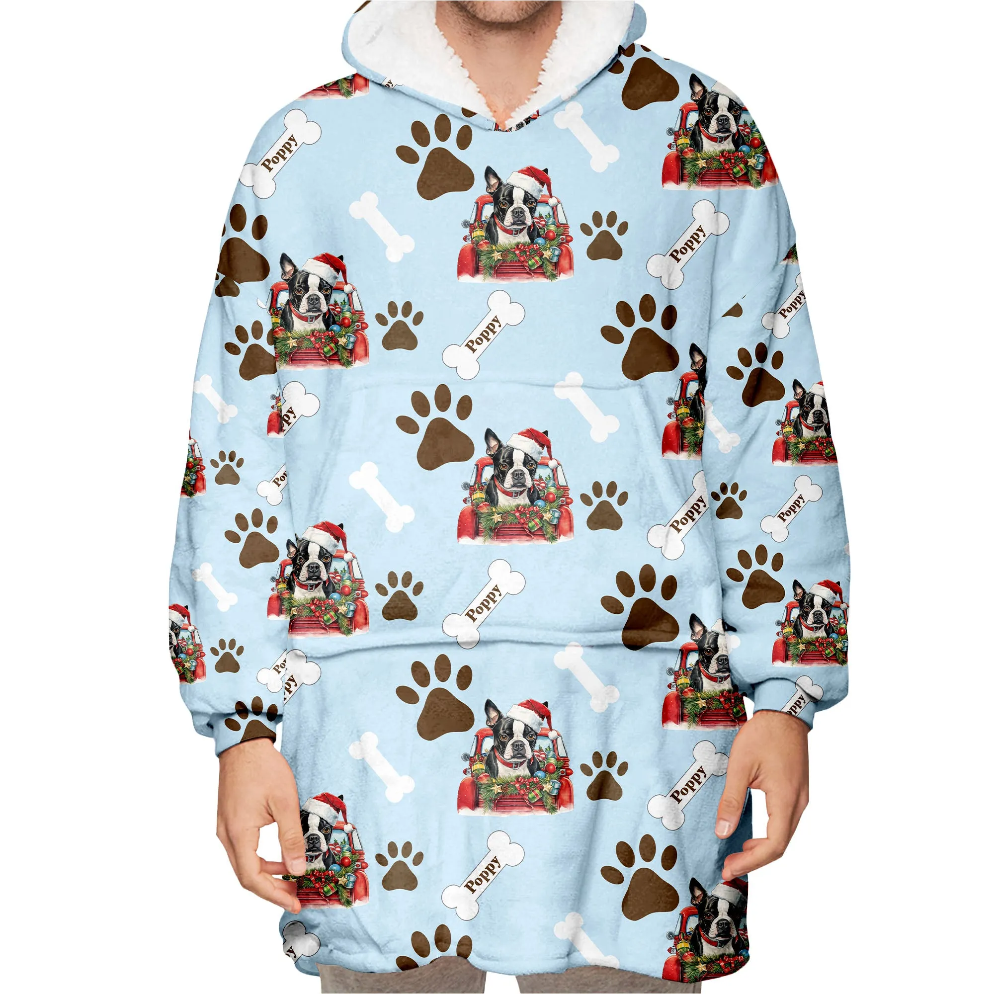 Personalized Dog Car Blanket Hoodie