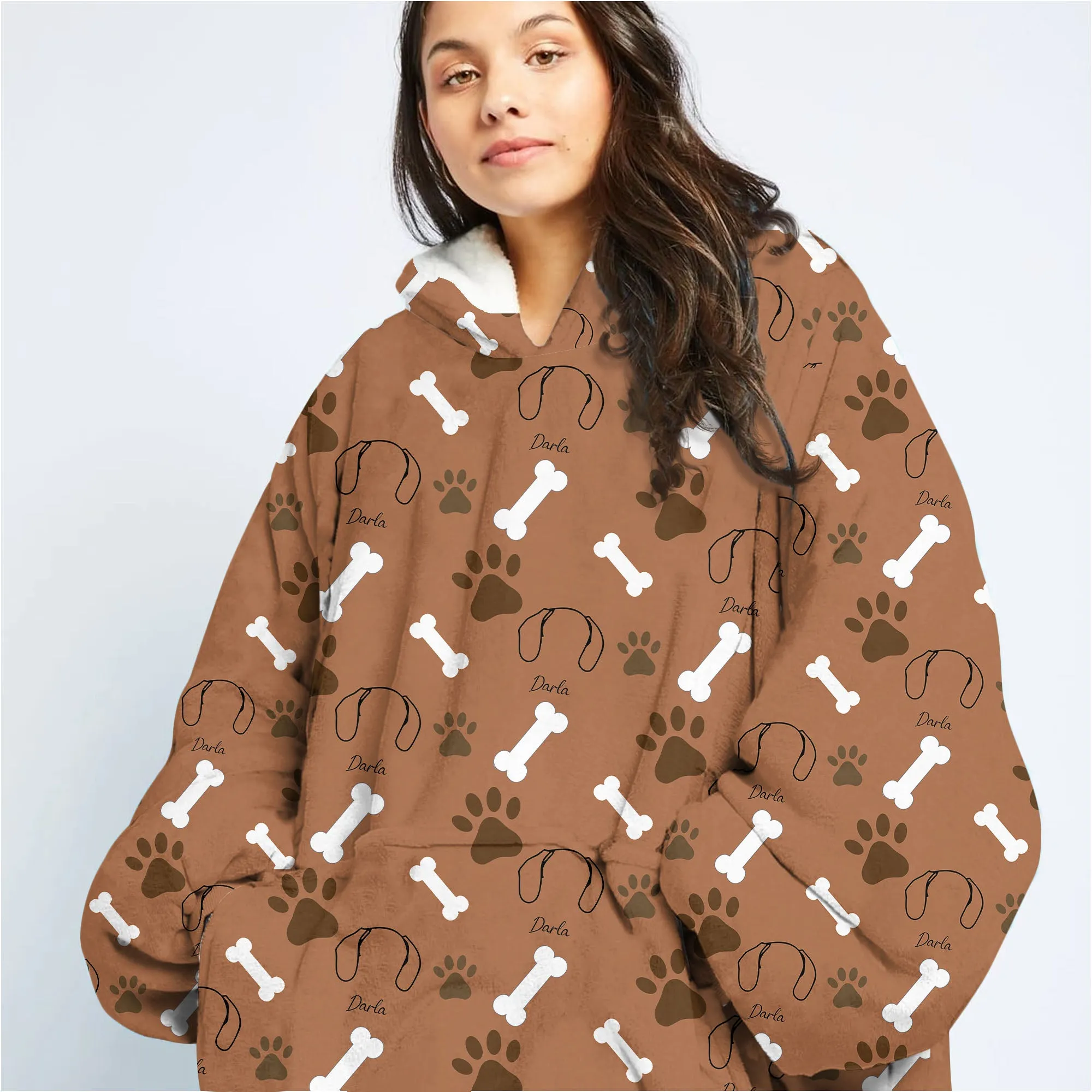 Personalized Dog Ear Blanket Hoodie