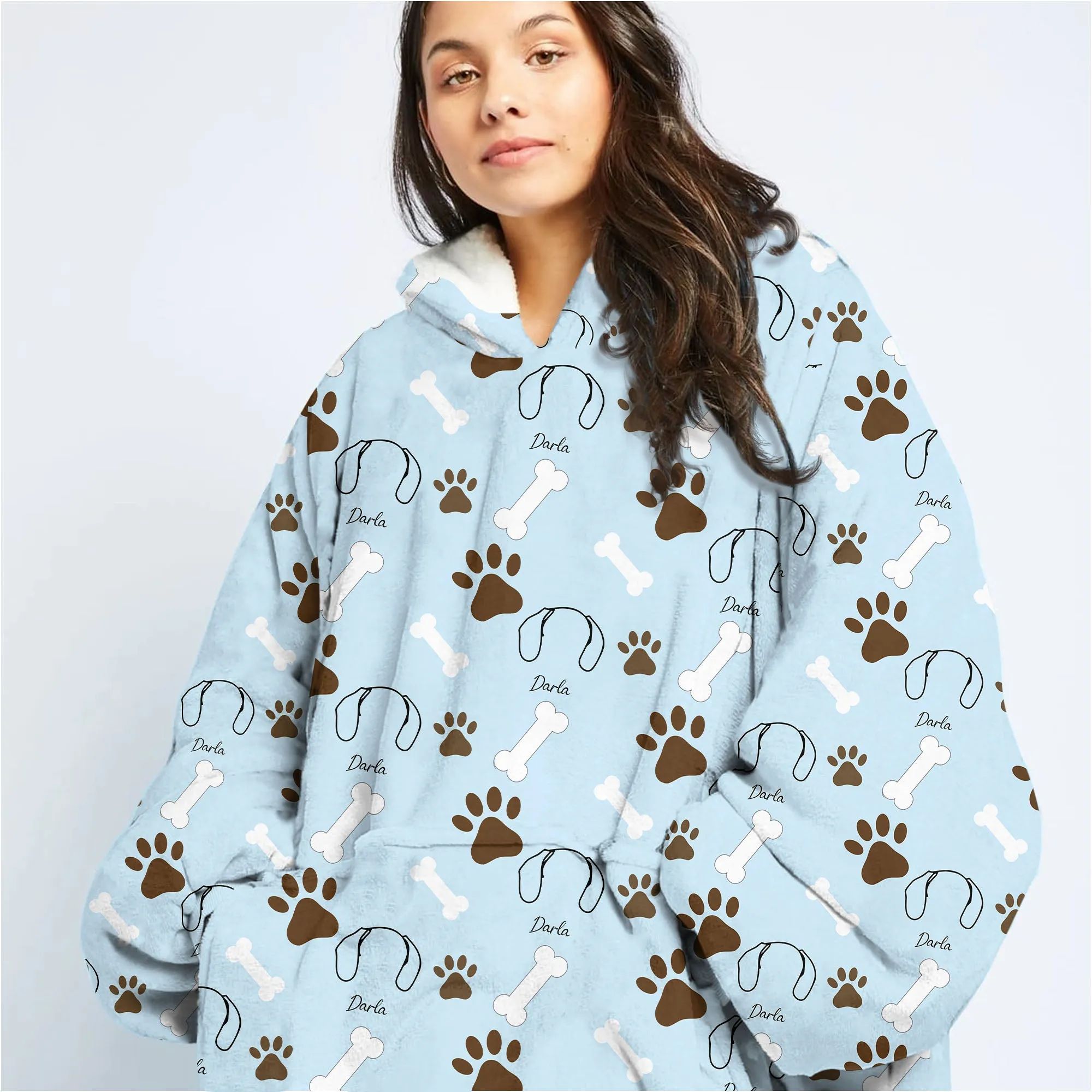 Personalized Dog Ear Blanket Hoodie