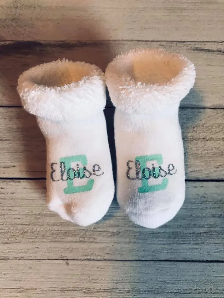Personalized Monogrammed Baby Socks