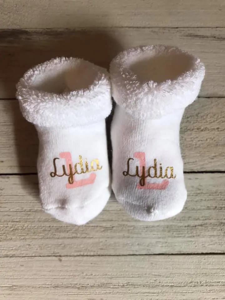 Personalized Monogrammed Baby Socks