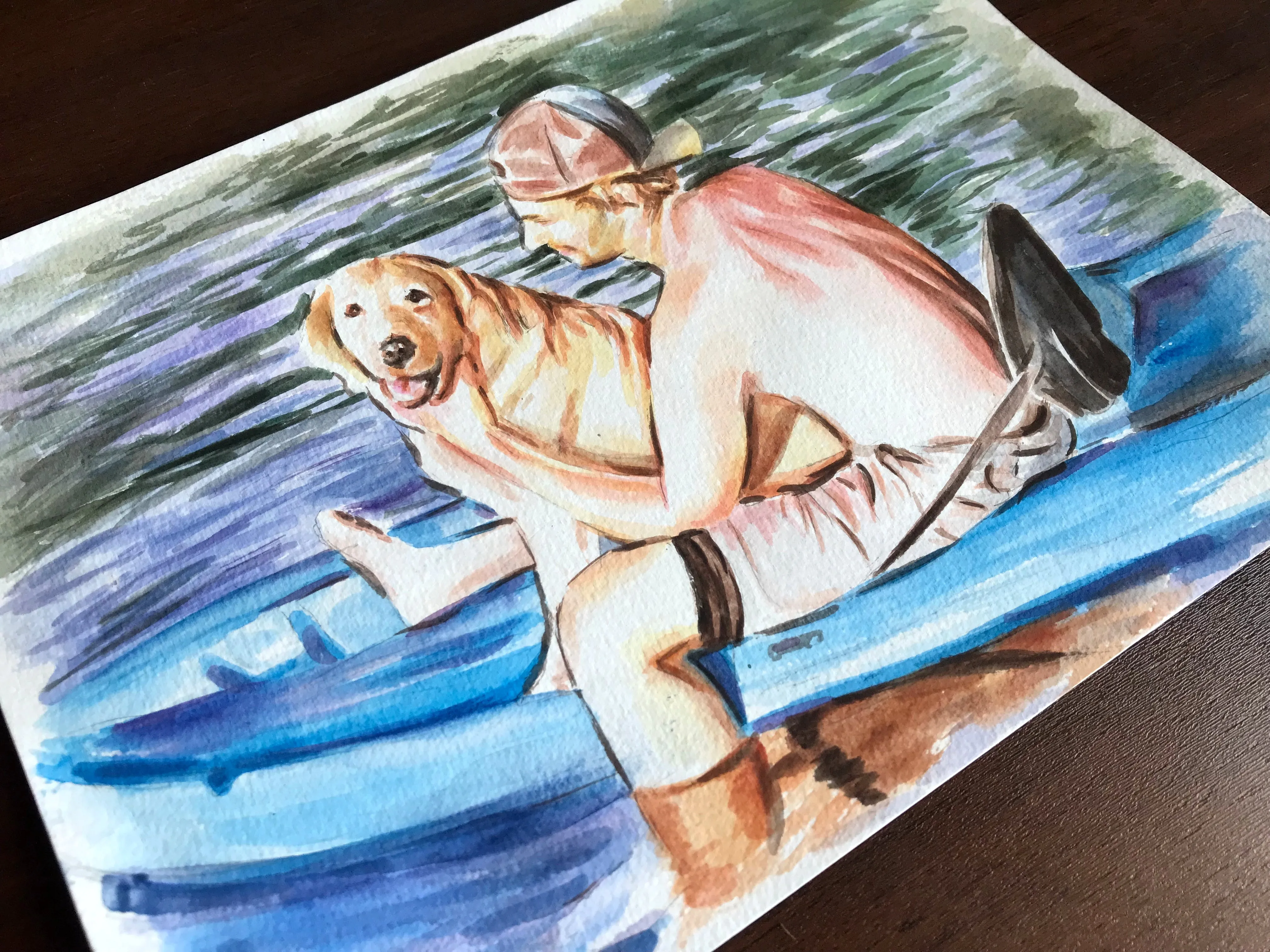 Personalized Pet and Owner Portrait, Custom Dog and Owner Portrait, Portraits From Photos