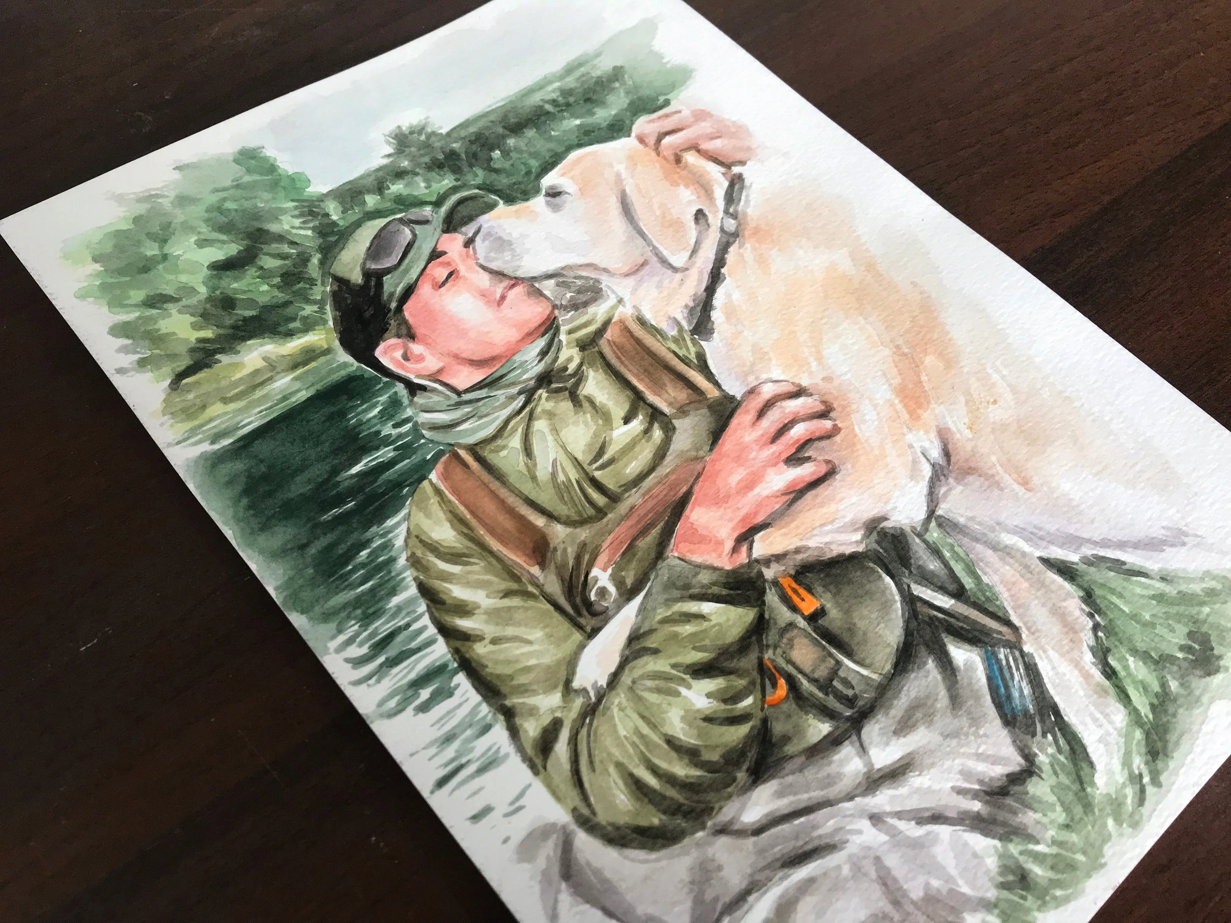Personalized Pet and Owner Portrait, Custom Dog and Owner Portrait, Portraits From Photos