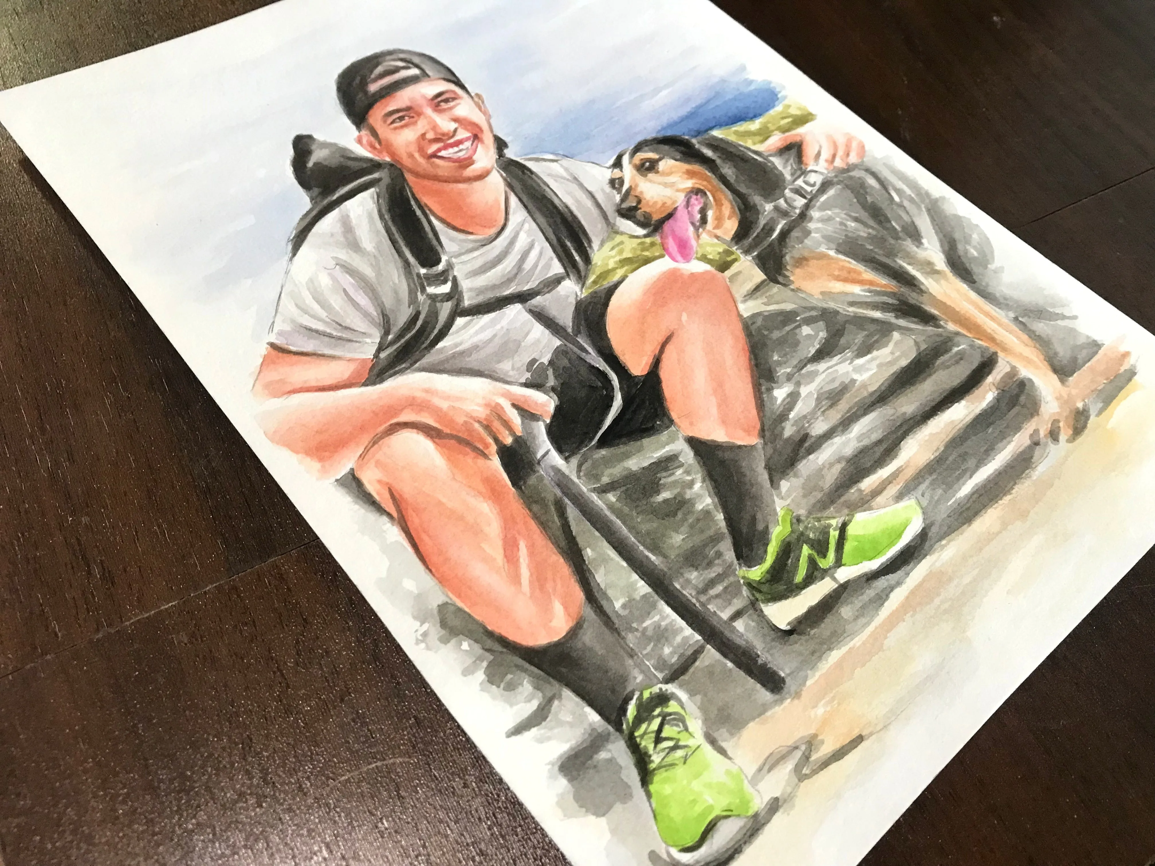 Personalized Pet and Owner Portrait, Custom Dog and Owner Portrait, Portraits From Photos