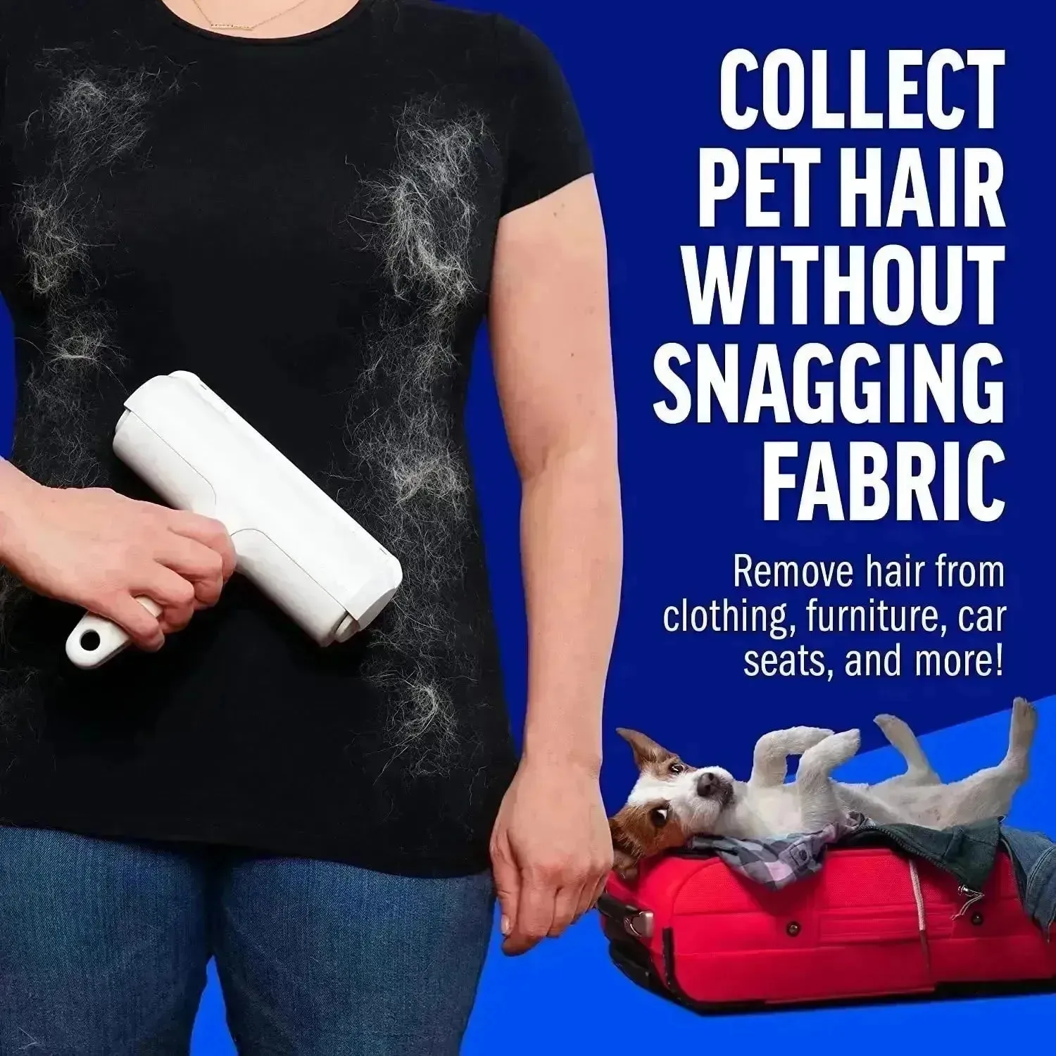 Pet Hair & Lint Remover Roller – Reusable & Easy Clean