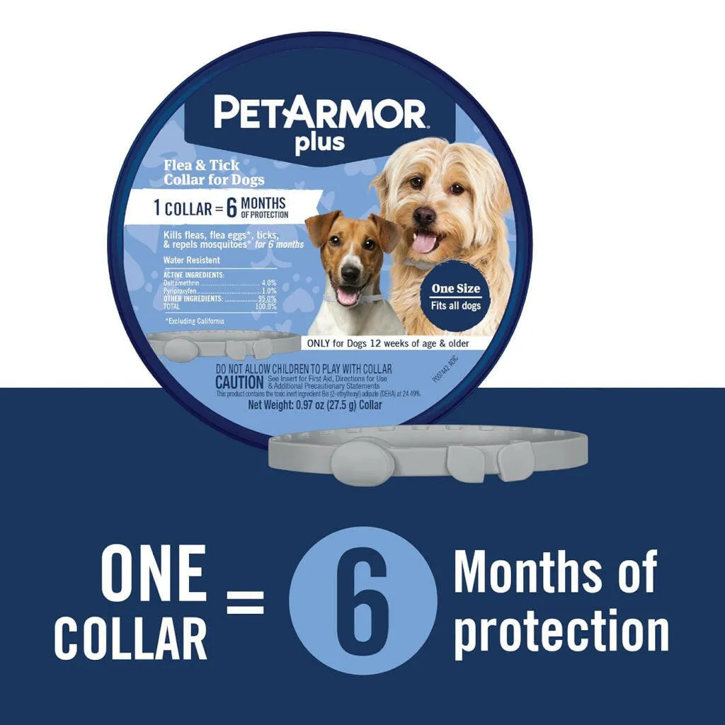 PetArmor Plus Flea & Tick Collar For Dogs