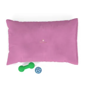 Pink Luxury Pet Bed, Solid Color Machine-Washable Pet Pillow With Zippers-Printed in USA