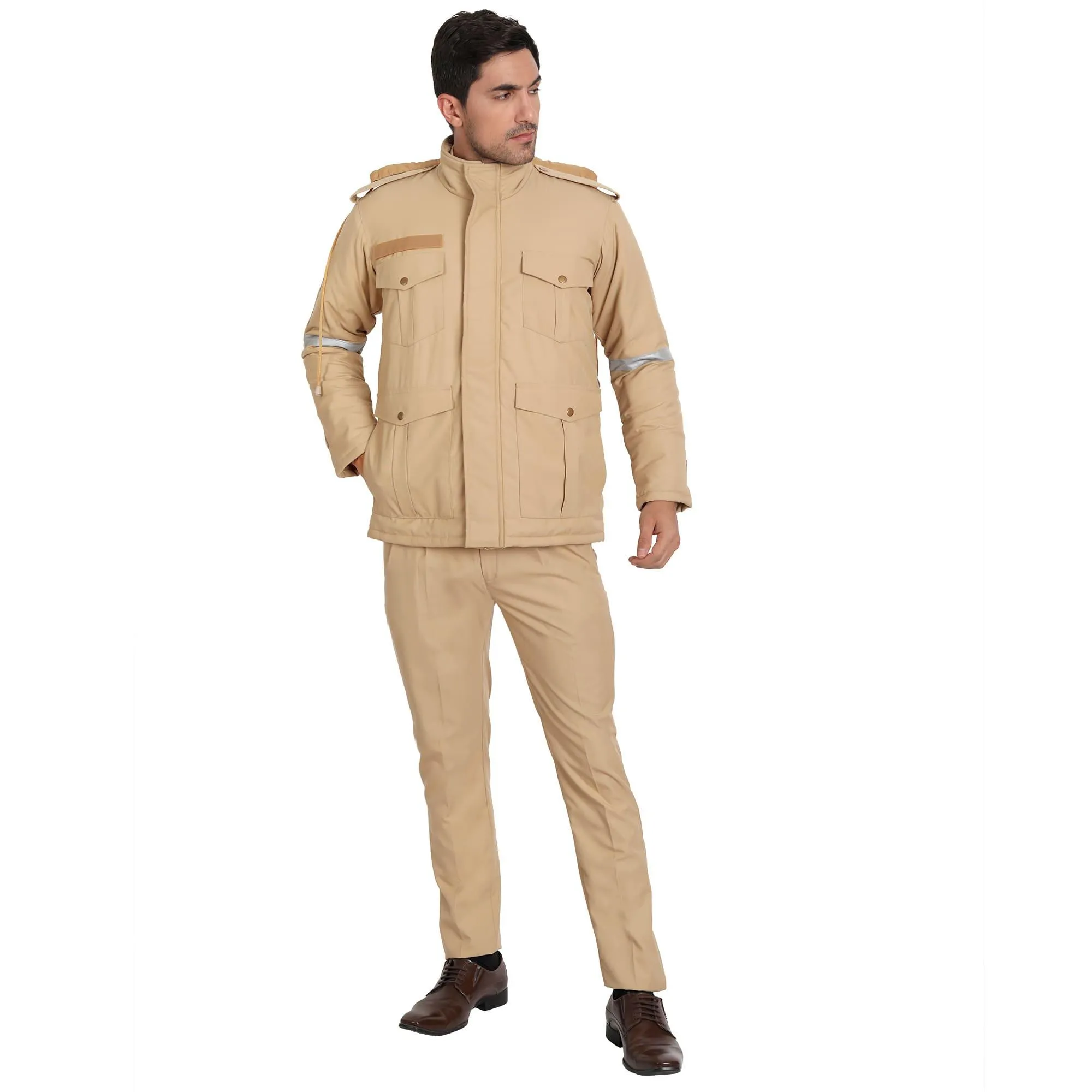 Police Jacket Full Sleeves - Khaki