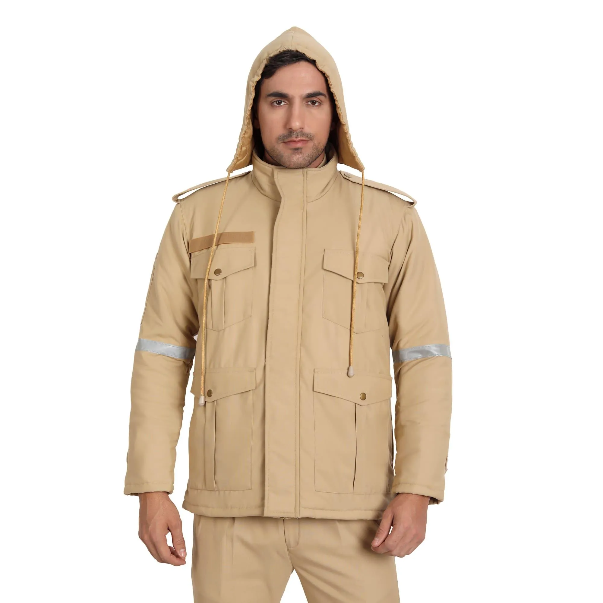 Police Jacket Full Sleeves - Khaki