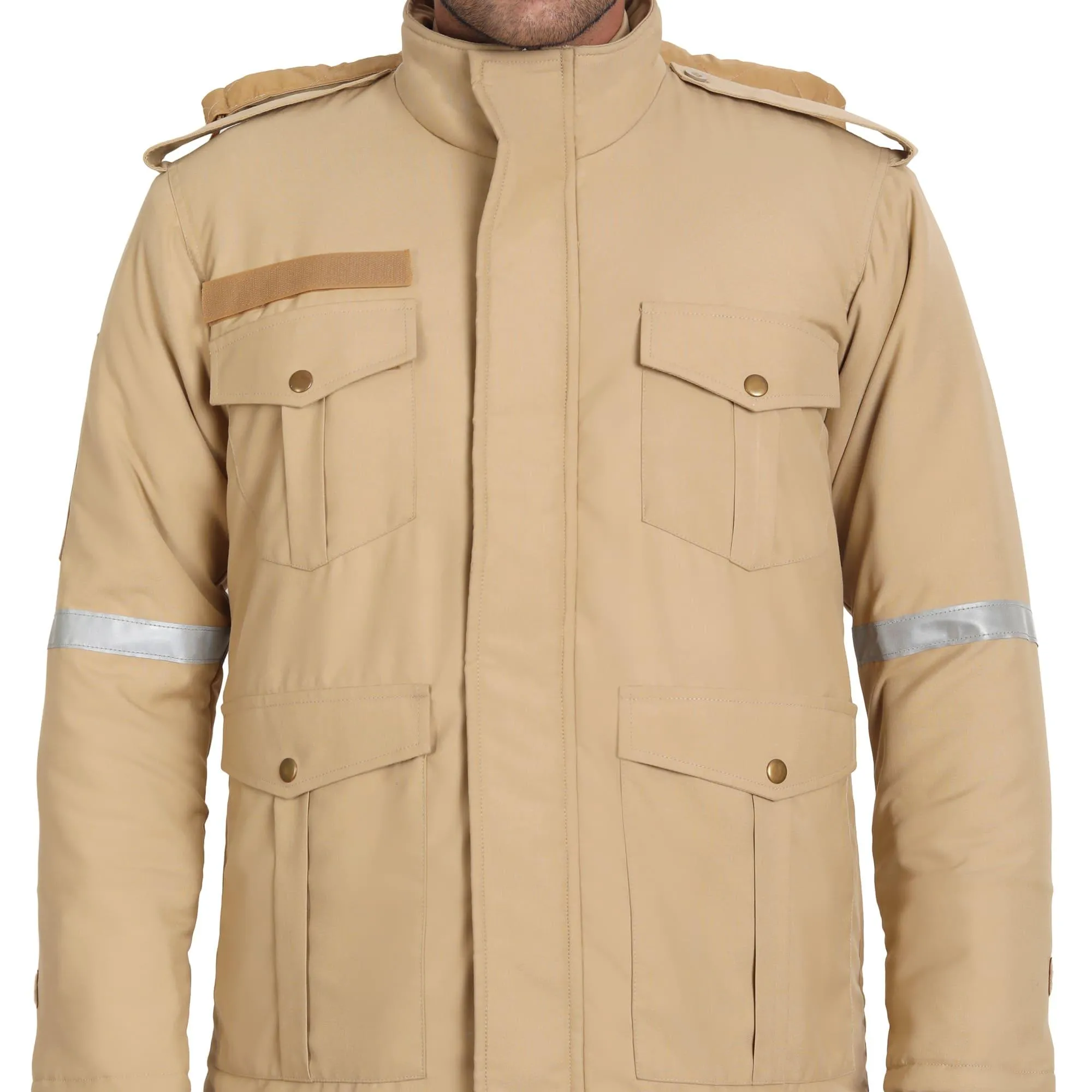 Police Jacket Full Sleeves - Khaki